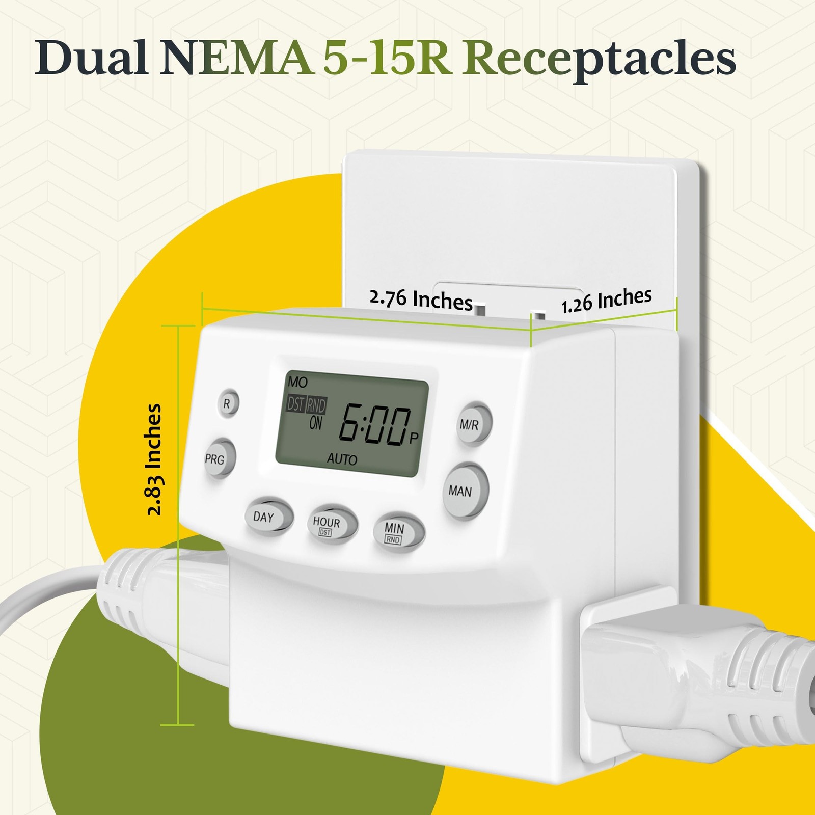 TG Heavy Duty Programmable Plug-in Digital Timer for Electrical Outlets, 7-Da…