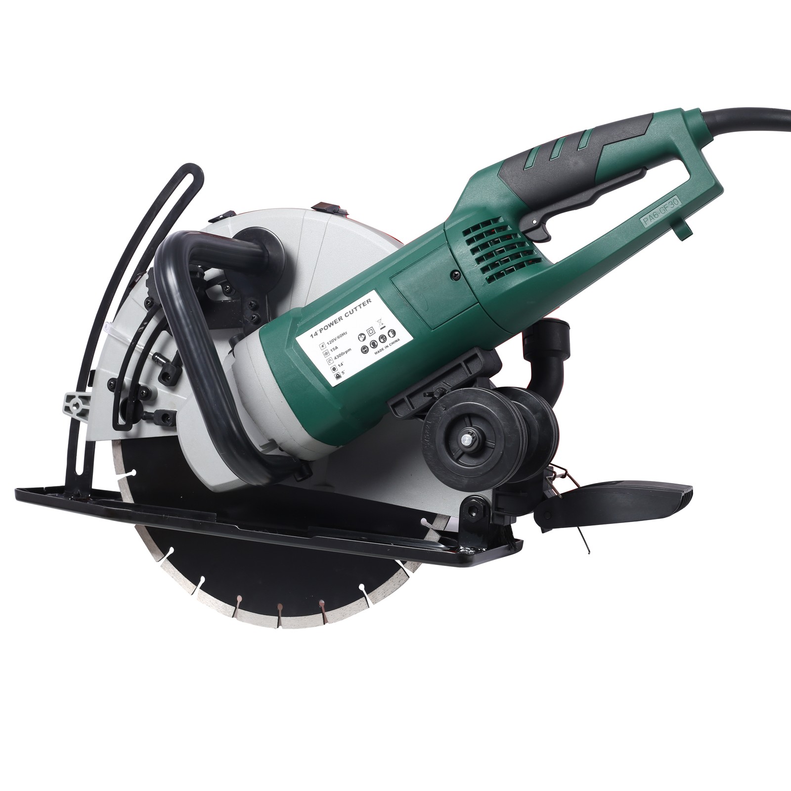 14″ Wet/Dry Electric Corded Circular Concrete Saw/Power Angle Cutter 2600W