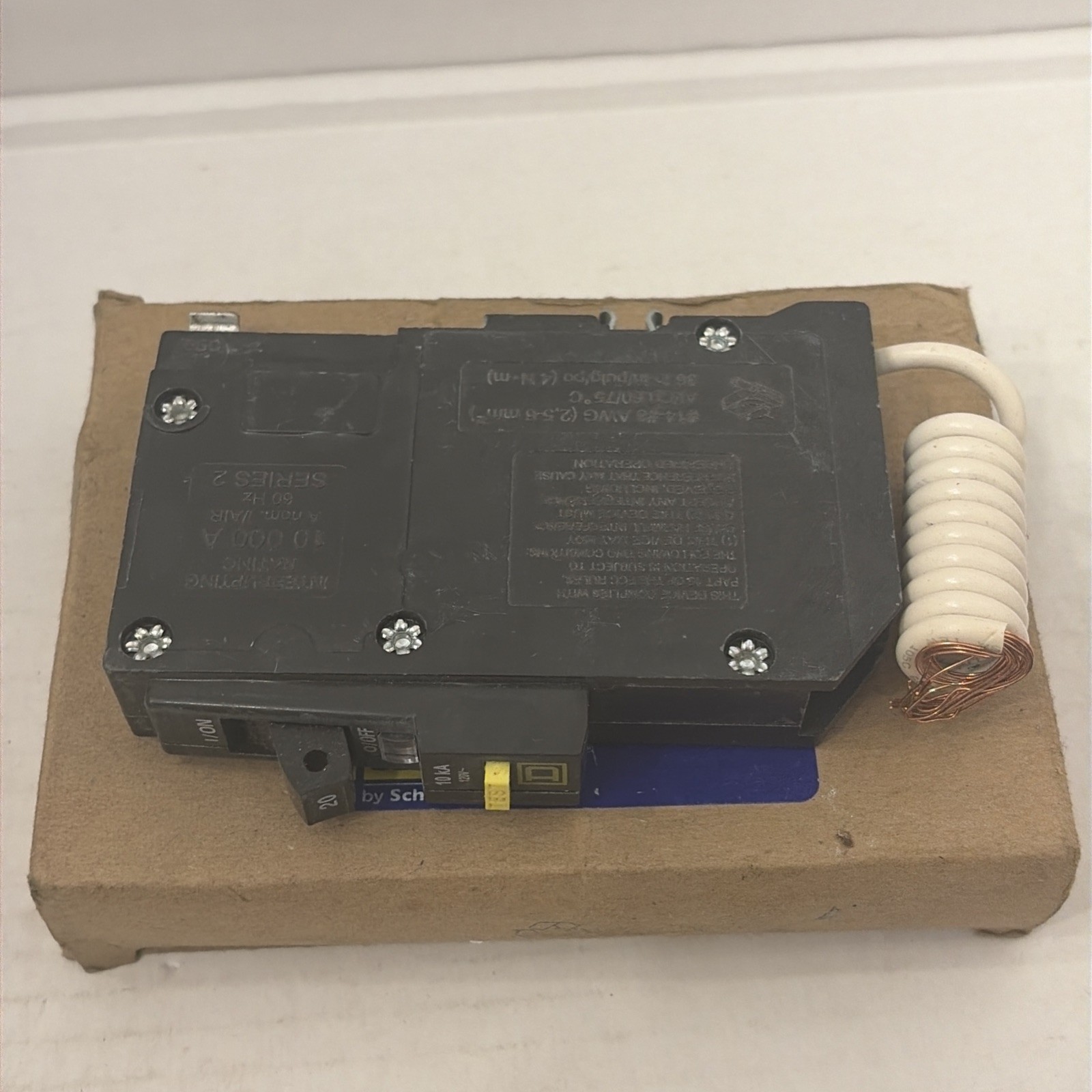 Square D QO120GFI Single Pole 20A 120V Ground Fault Circuit Breaker