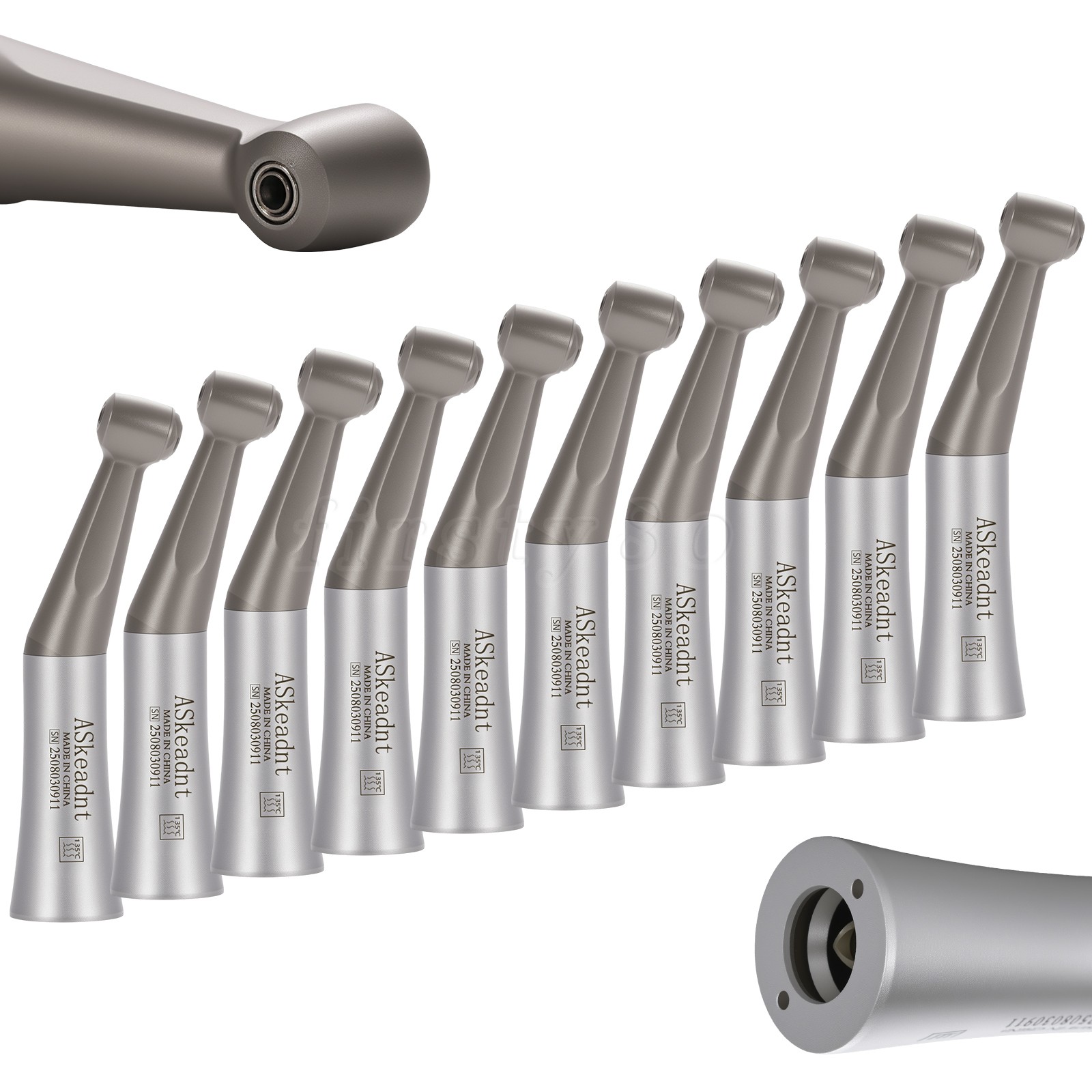 ASkeadnt Dental 1:1 Direct Drive Slow Speed Contra Angle Handpiece Push Button