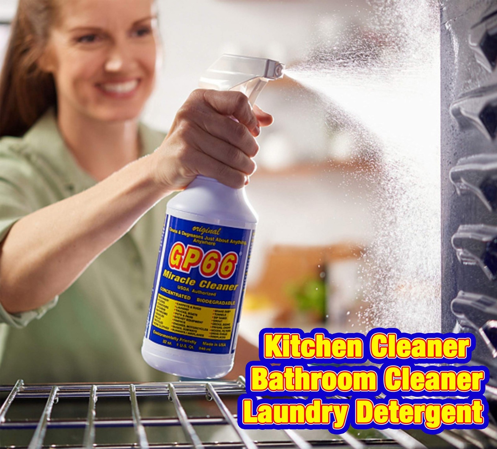 GP66 Green Miracle Cleaner Super Size (32 oz) – Powerful American M… Fas