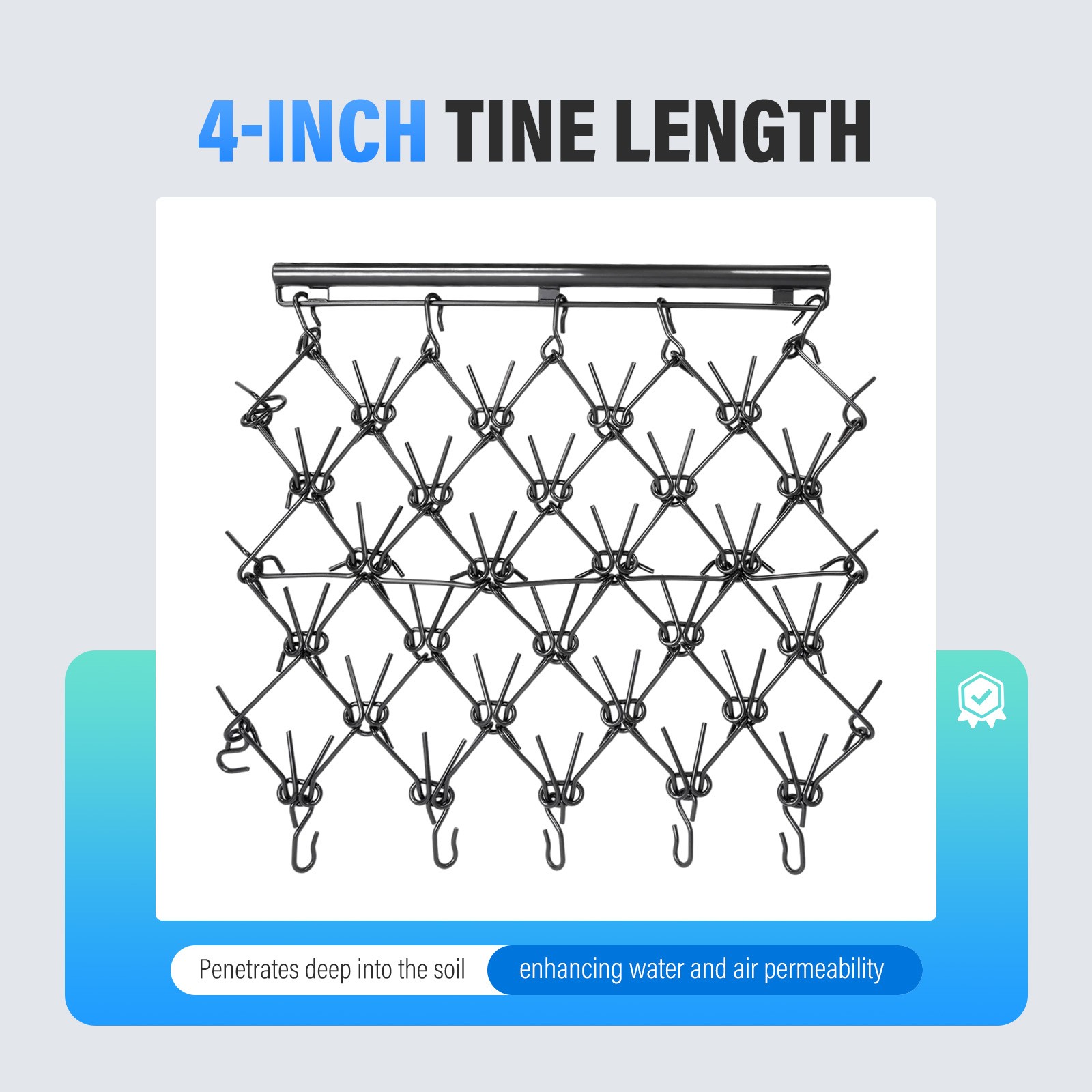 Steel Drag Harrow 4X4FT Heavy Duty Chain For ATV UTV Tractor Leveling Grading