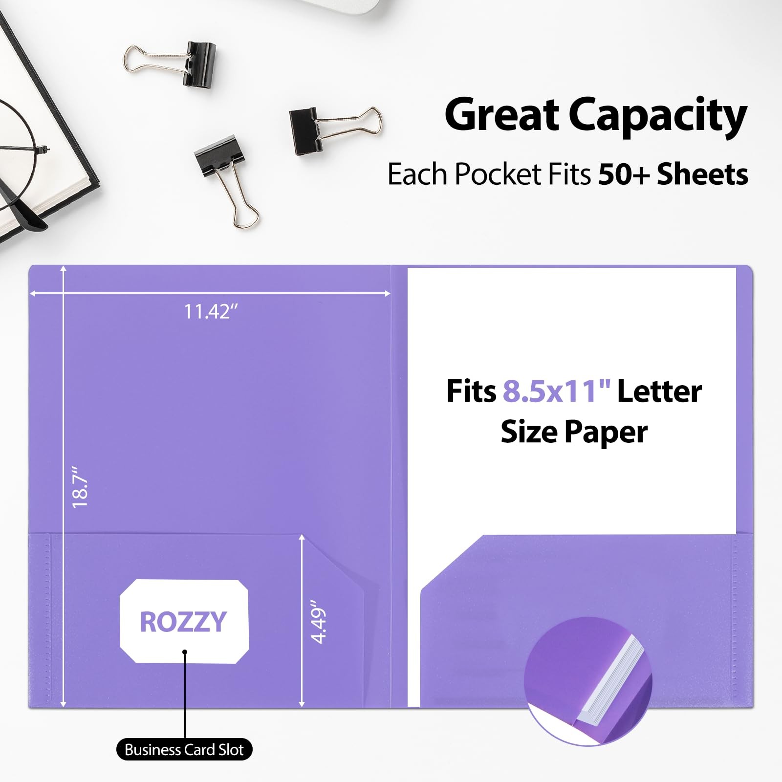 Plastic Folders with Assorted Colors(red, Blue, Yellow, Green, Purple, Black)