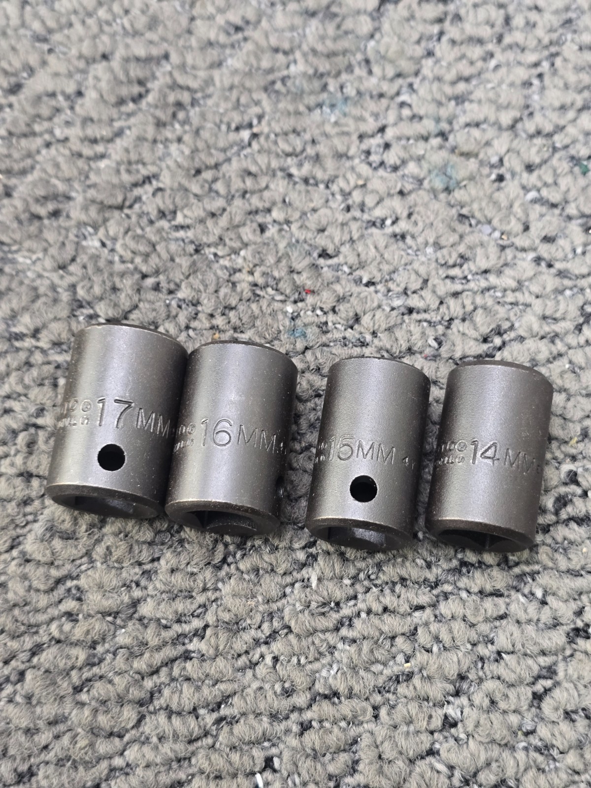 (QTY 15) Proto Professional USA Metric Impact Socket 6-Point Black