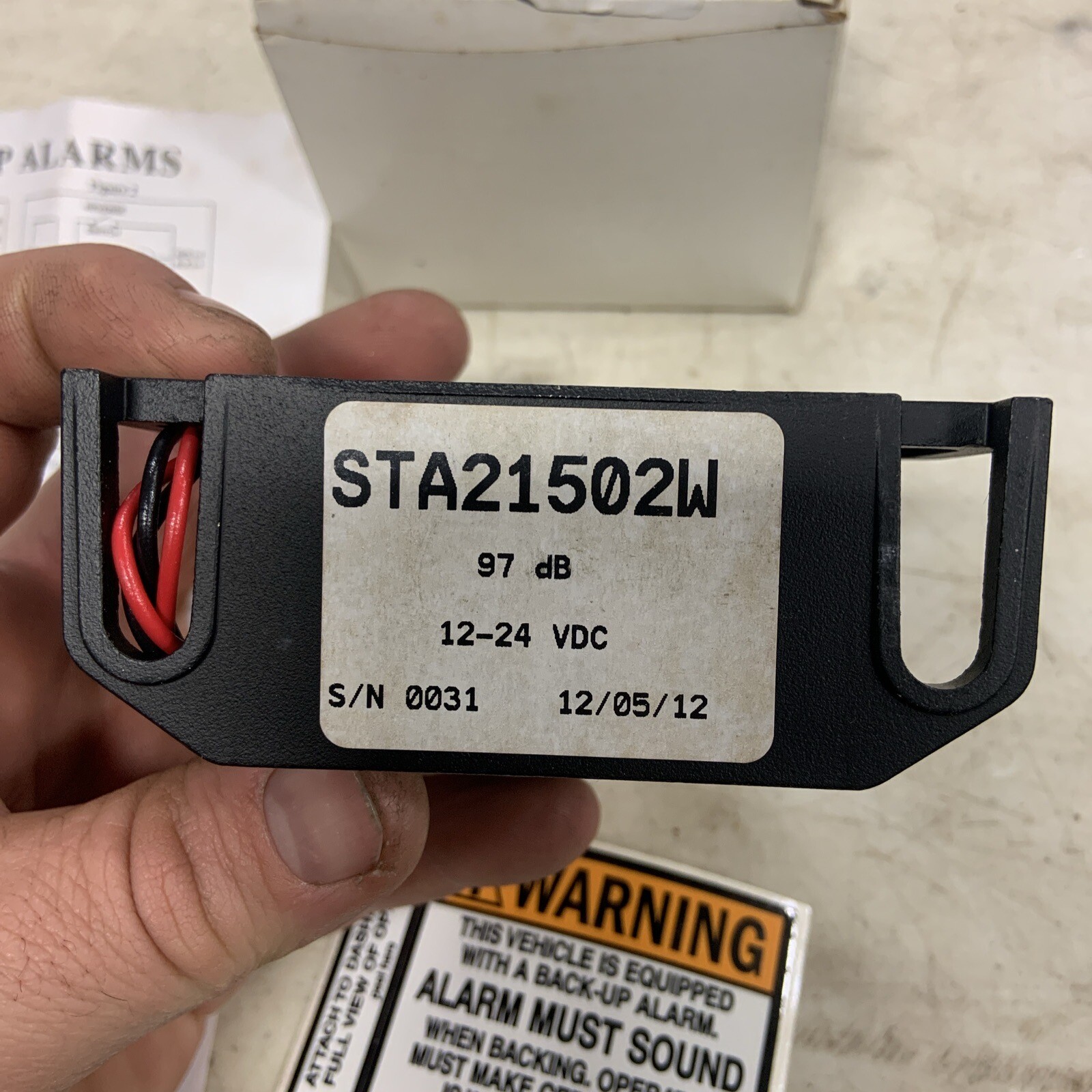 Safe-T-Alert Series STA21502W 2000 Series 12-24 VDC New 97 dB Back Up Alarm