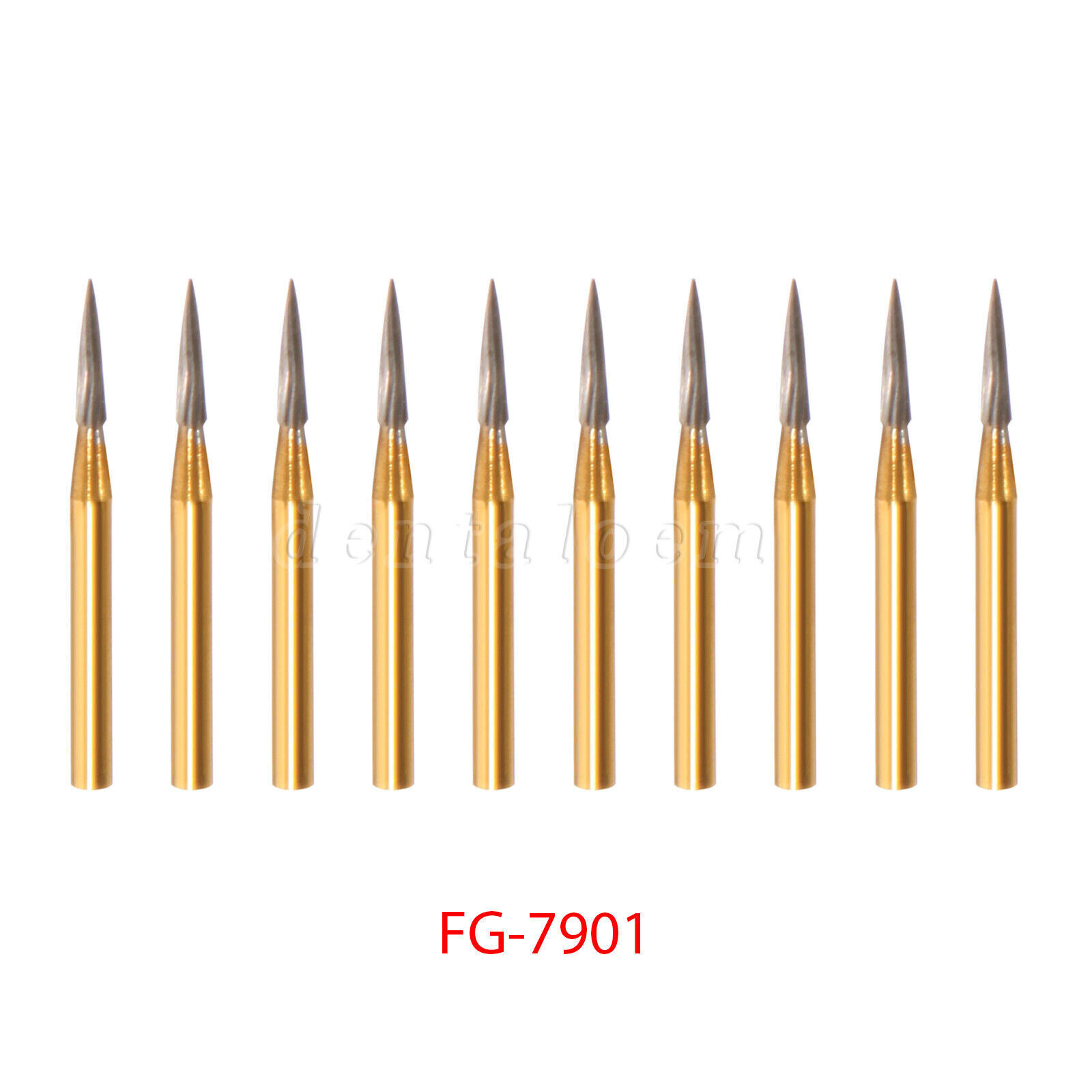 10 Pcs Dental Tungsten Carbide Trimming & Finishing Burs Drill Smooth FG 7901