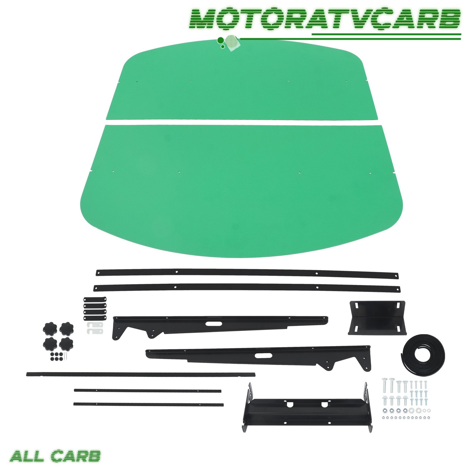 ALL-CARB Green Top Tractor & Mowers Canopy 52″× 52″ For 2″ x 2″ or 2″ x 3″ Rops