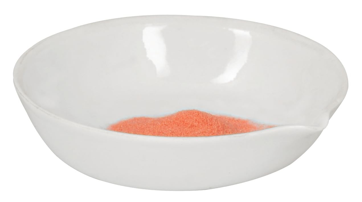 Eisco Labs Evaporating Basin – Porcelain – Flat Form with Spout – 50 ml