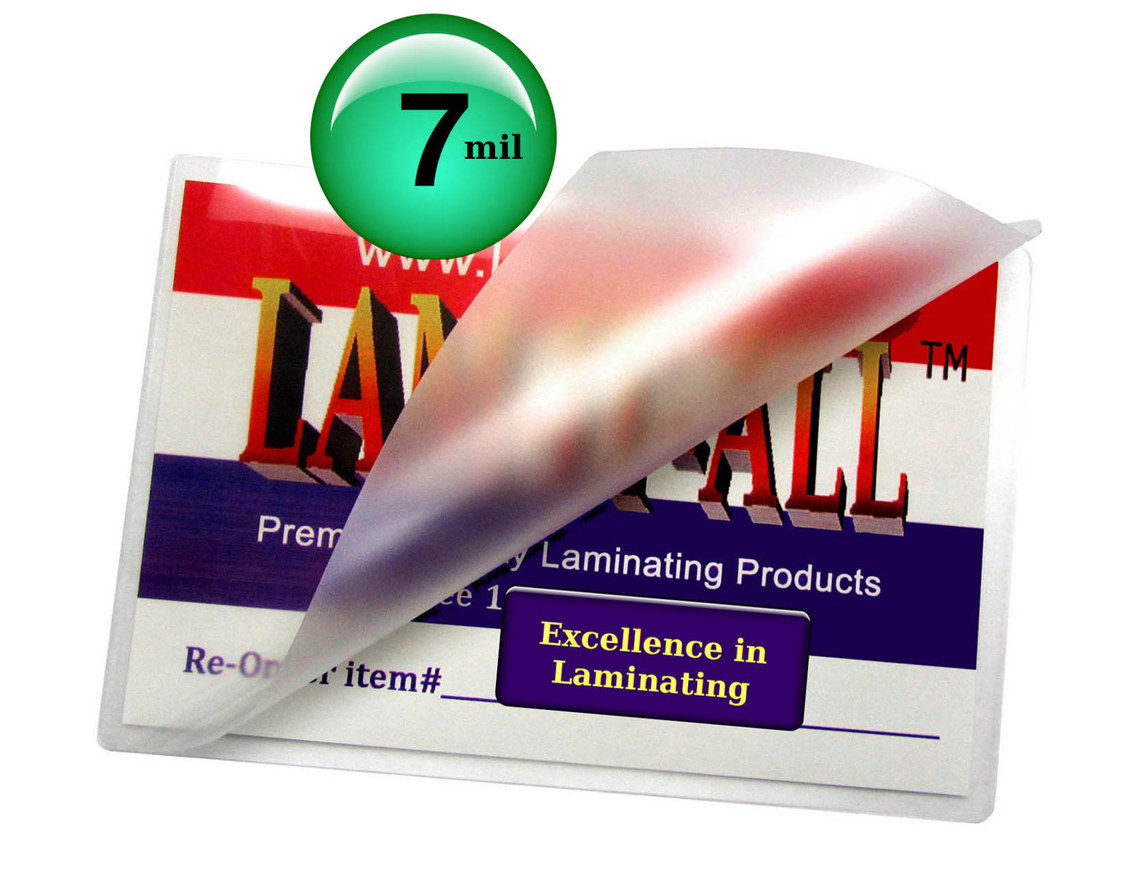 LAM-IT-ALL 7 Mil File Card Hot Laminating Pouches 3-1/2 x 5-1/2 [100/pack] Clear