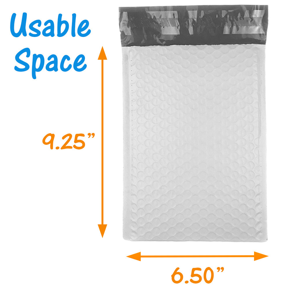 6×10″ POLY BUBBLE MAILERS, White Wholesale Padded Envelopes 6×9 Shipping Bags!
