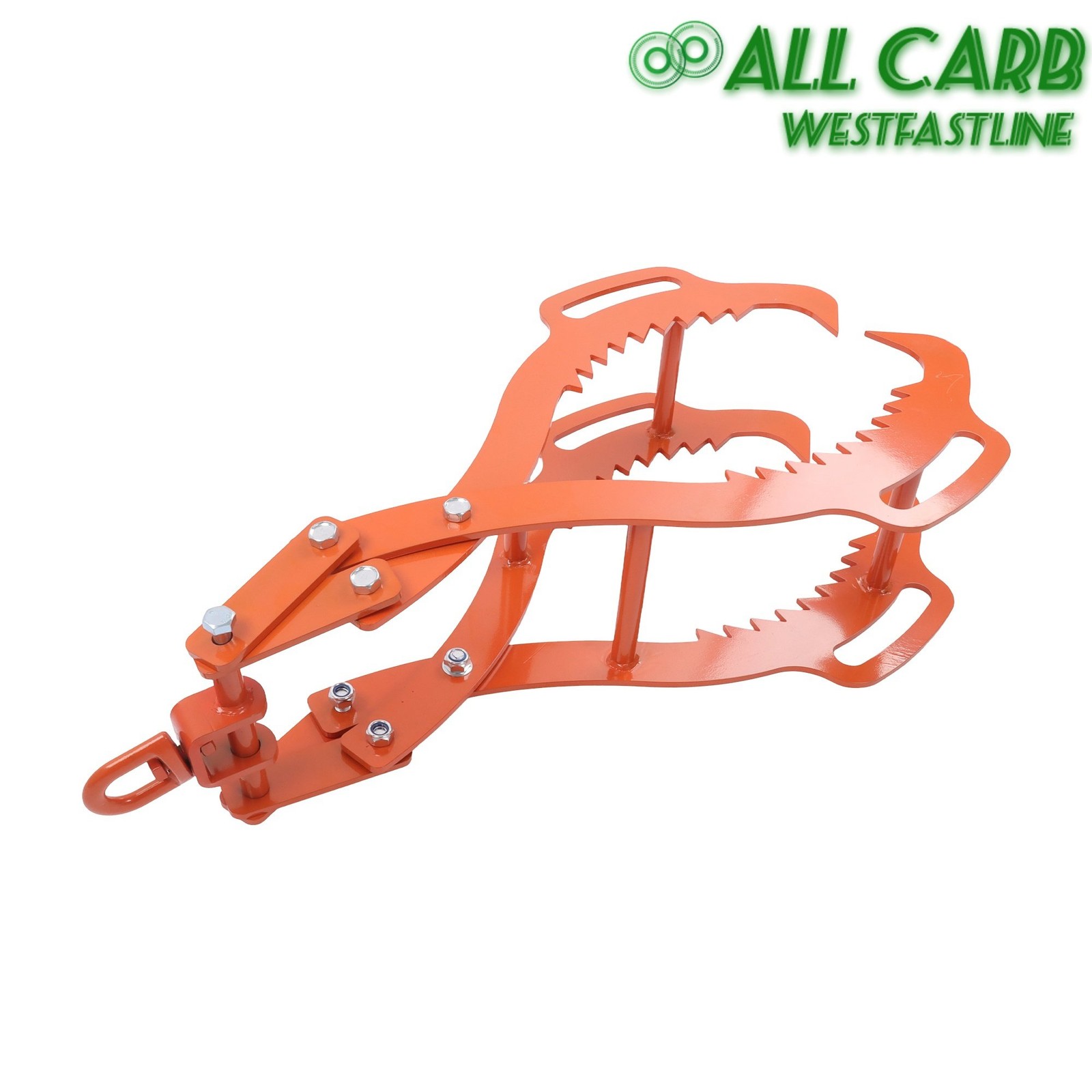 Log Lifting Tongs 4 Serrated Claw Heavy Duty Steel Swivel Dragging Tongs 36″