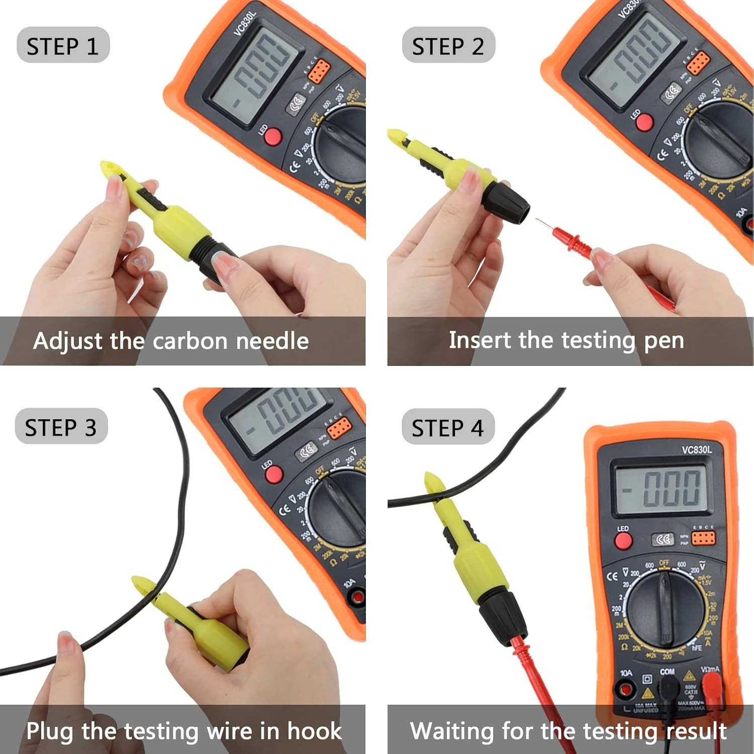 Wire Piercing Probe, Insulation Piercing Clip Tool for Multimeter Voltage Vol…