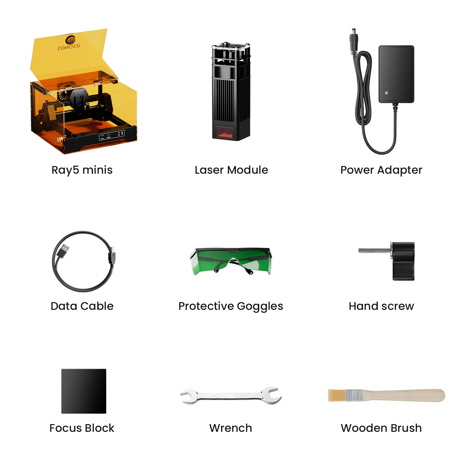 LONGER Ray5 miniS 3.5W Laser Engraver Machine, 12000mm/min, 🔥Free Honeycomb-400