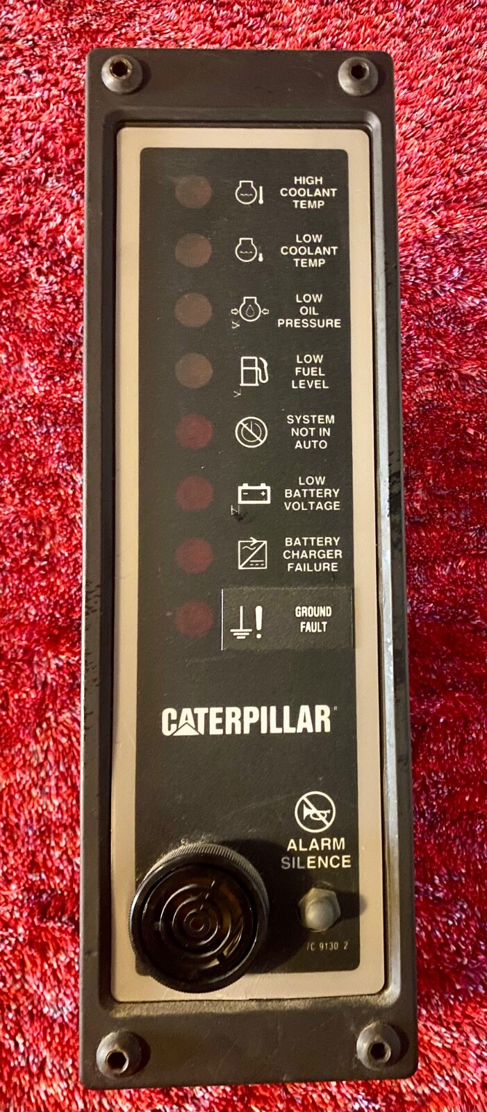 Used Caterpillar 130-3349 Remote Annunciator EMCP Control Panel ALM Module