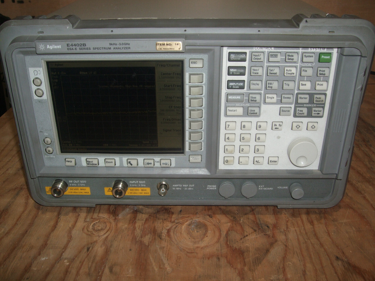 HP Agilent Keysight E4402B Spectrum Analyzer OPT *1D5 1D6 1DN 1DR 1DS A4H AYX BA