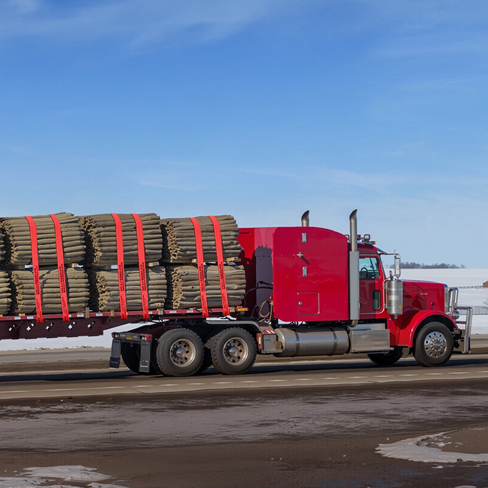 NEW HOT/ Winch Straps,4″ x 30′,6000 lbs Load Capacity,18000 lbs Breaking Streng