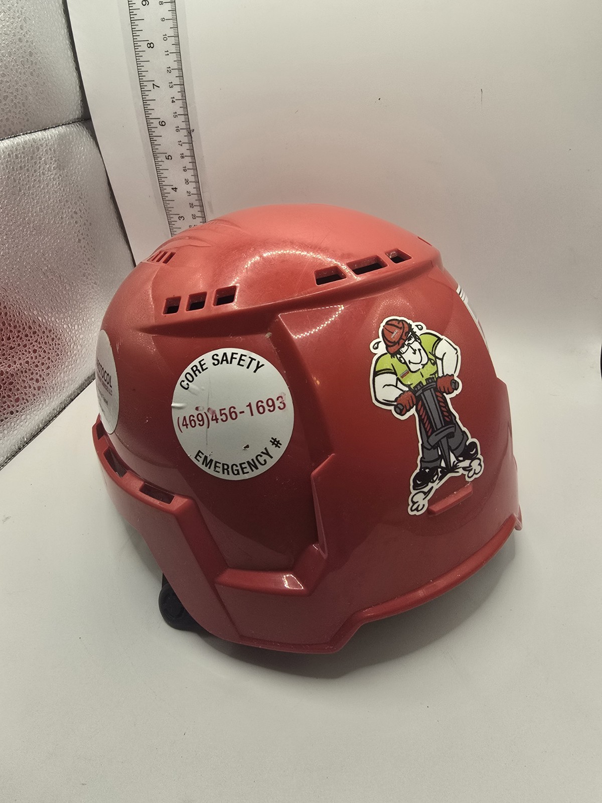 BOLT Red Type 2 Class C Front Brim Vented Safety Helmet with IMPACT-ARMOR Liner