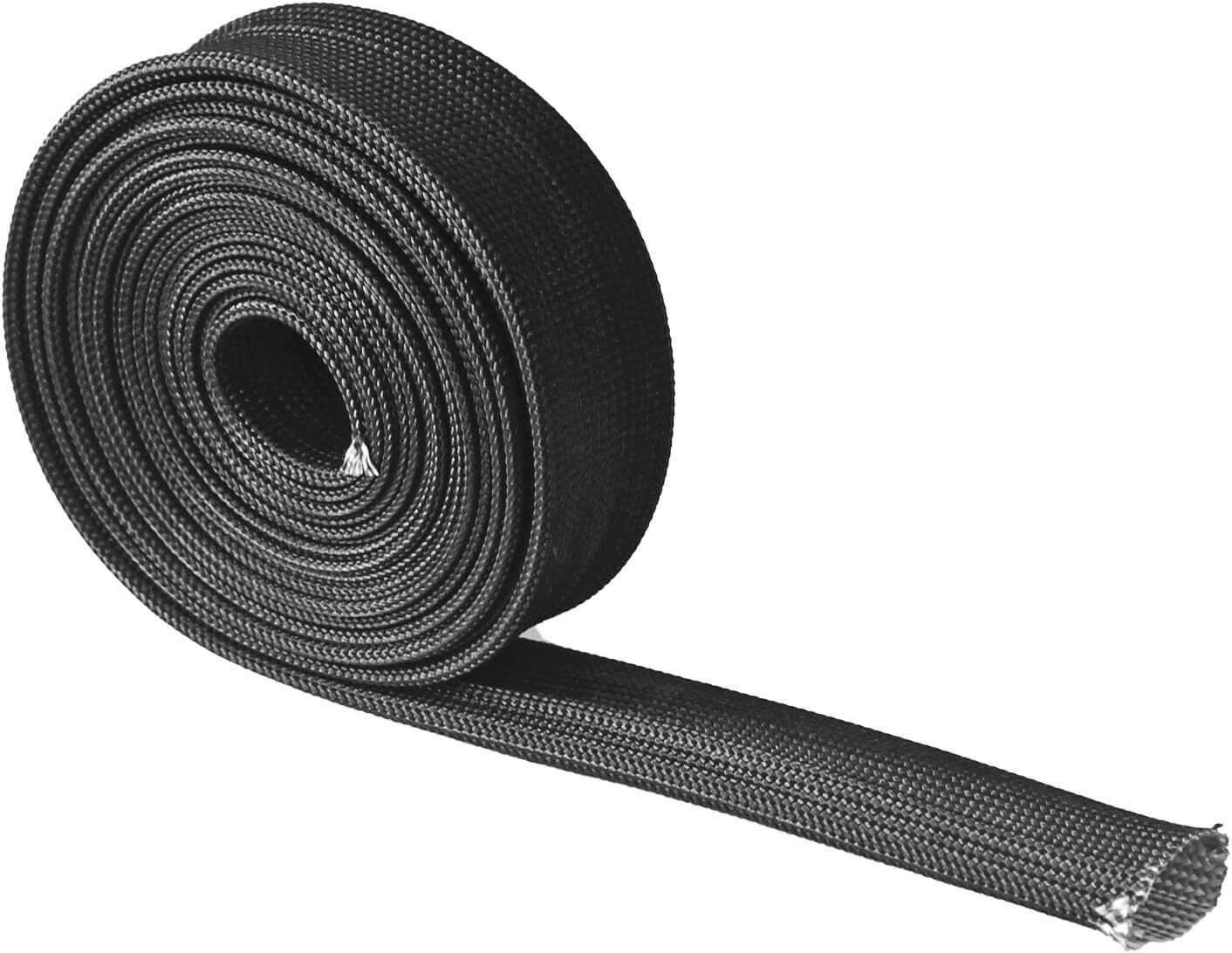 Black Heat Sleeve 10Ft Fiberglass Wire Heat Protection Wrap 13Mm Cord Cover