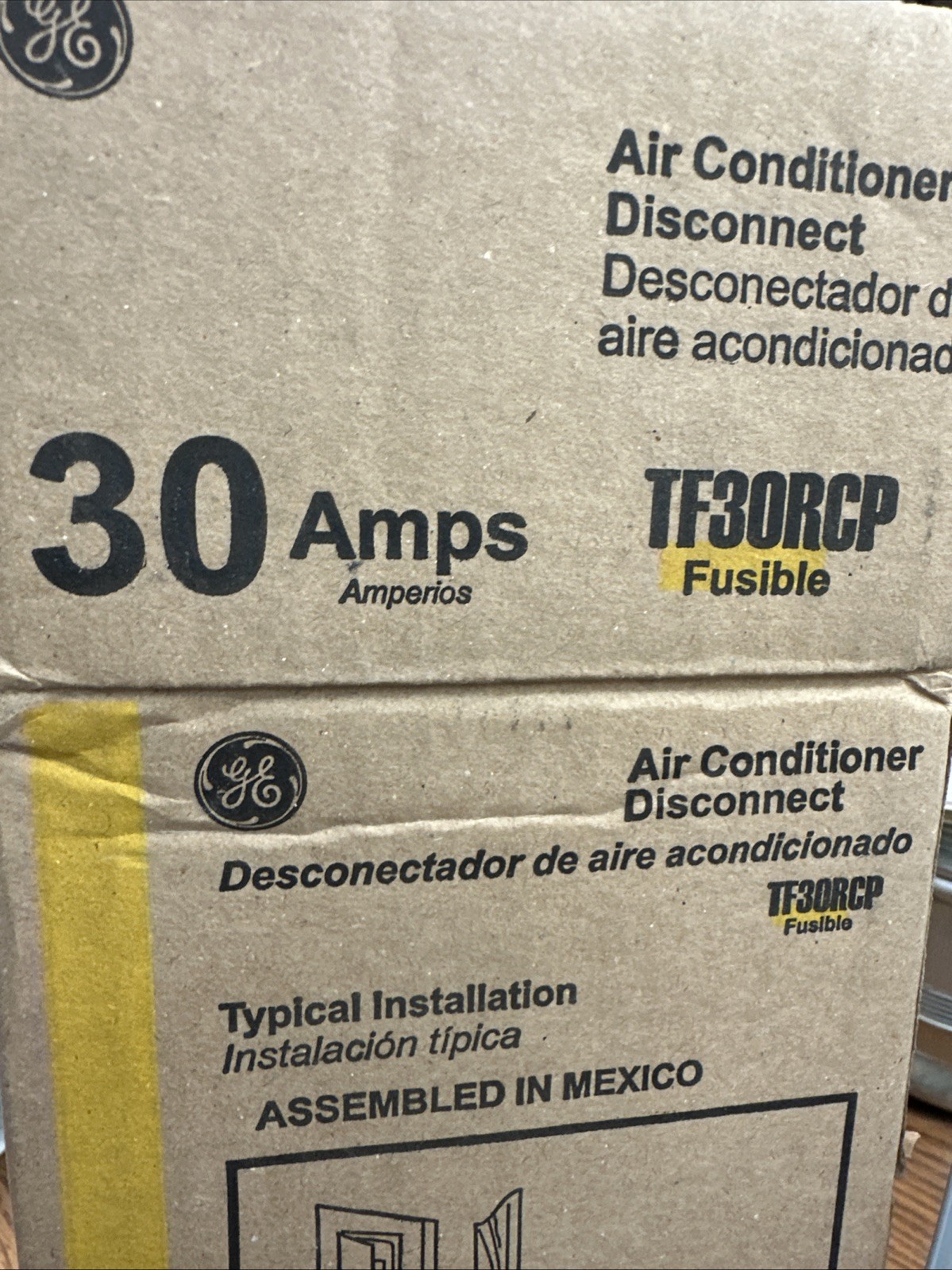 GE Air Conditioner Disconnect 30 Amp, TF30RCP Fusible