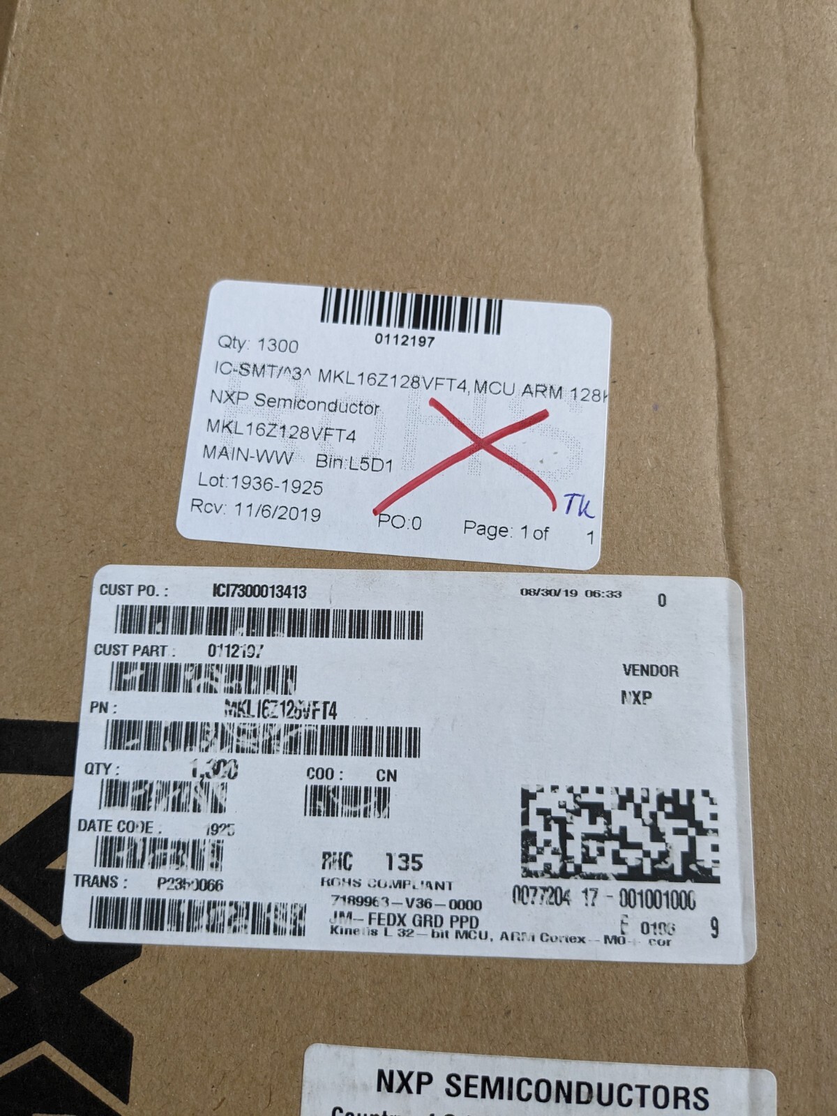 1300x USA NEW Sealed NXP ARM Cortex Kinetis IC MCU 32BIT 128KB FLASH 48QFN