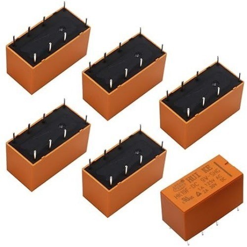 6pcs DPDT PCB Power Relay DC 9V 8-Pin Mini Coil Relay Size: DC 9V