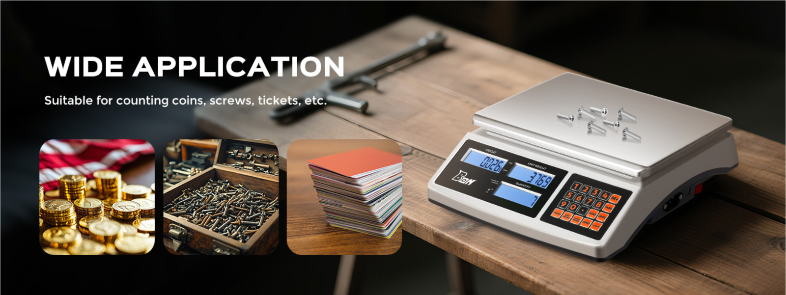 Stainless Steel Counting Scale 66lb 30kg Digital Parts Industrial Scale Battery