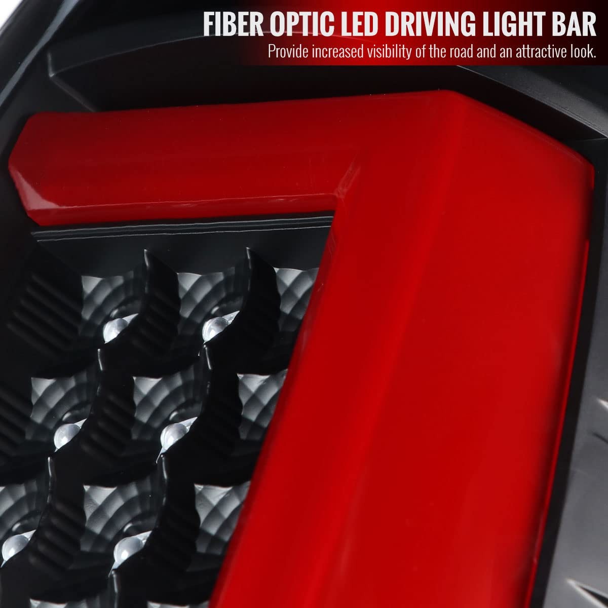 Fits 03-06 Chevy Silverado Red LED Bar Tail Lights Brake Lamps