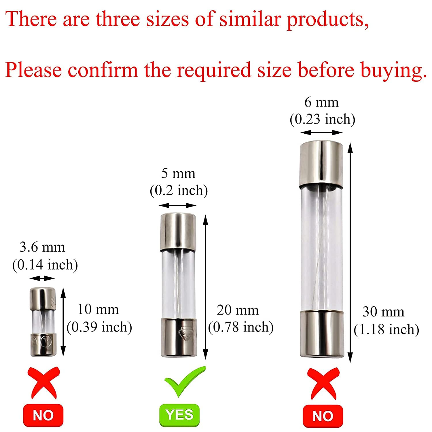 10 Pack F3AL Fast-Blow Fuse 3A 250V Glass Fuses 0.2 X 0.78 Inch / 5 X 20 Mm (3 A