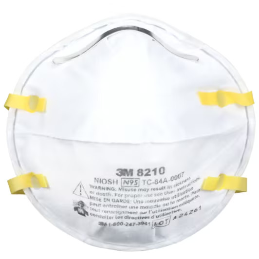 3M N95 DUST MASK PARTICLE RESPIRATOR FILTER 8210 – 20 PCS PER BOX