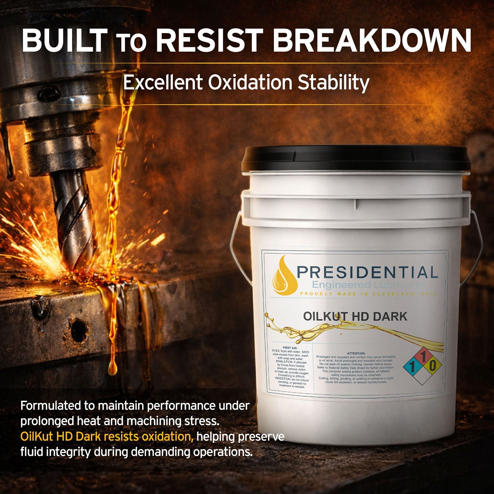 Presidential Heavy Duty Dark Metalworking Fluid – with Sulfur and Fat Additives