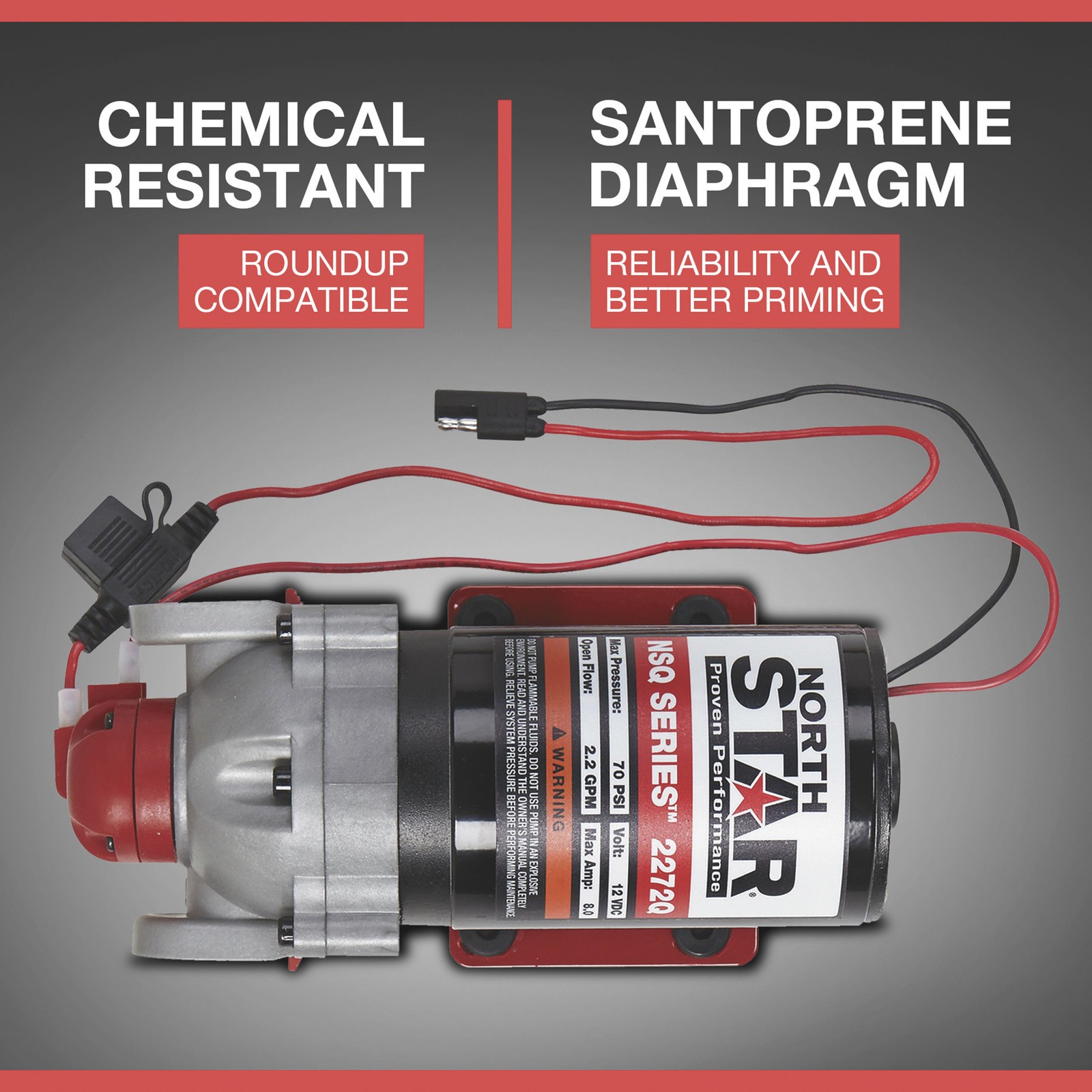 NorthStar NSQ Series 12V On-Demand Sprayer Diaphragm Pump with Quick-Connect