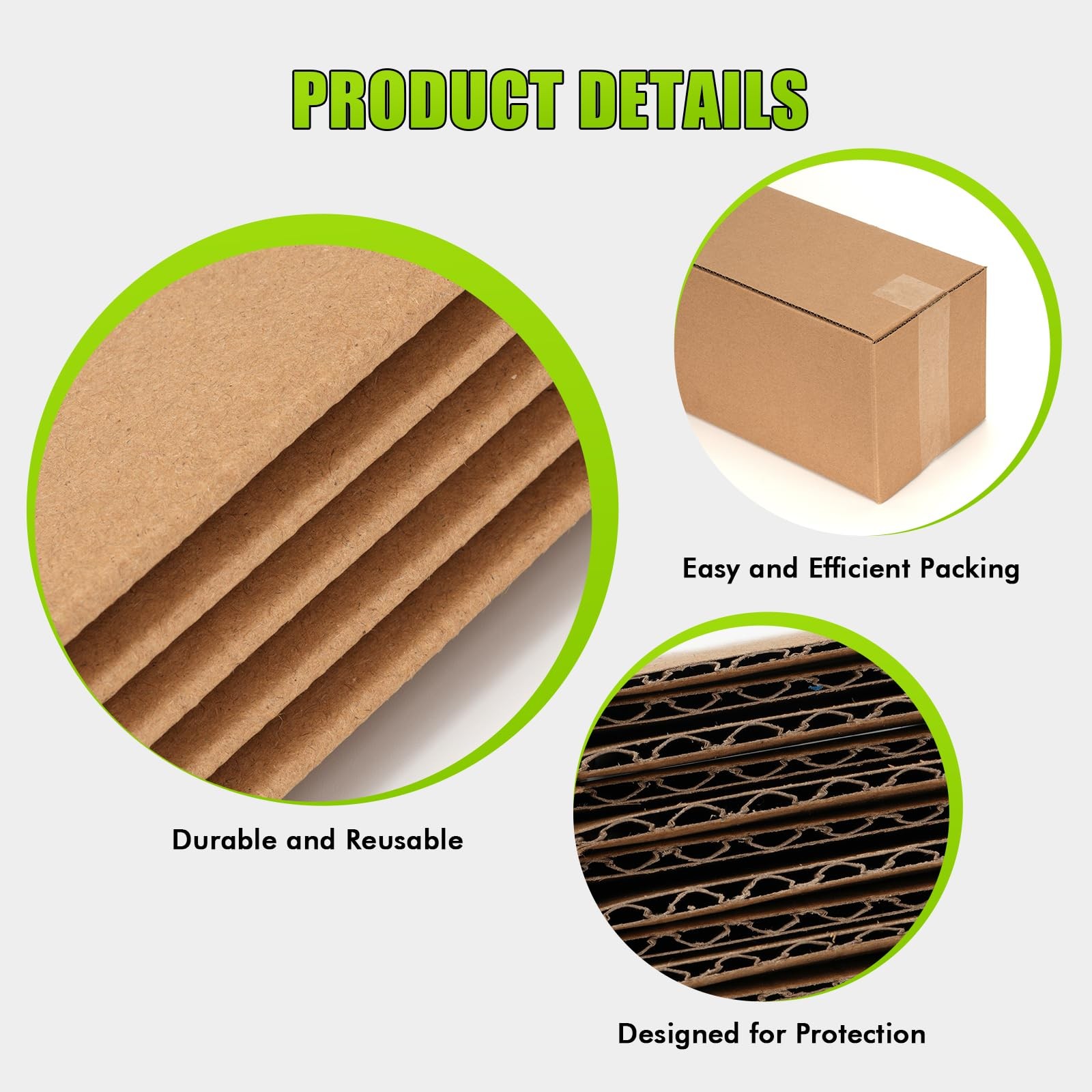 5 Pack 4x4x36 Inch Tall Corrugated Cardboard Boxes, 4″L x 4″W x 36″H Shipping…