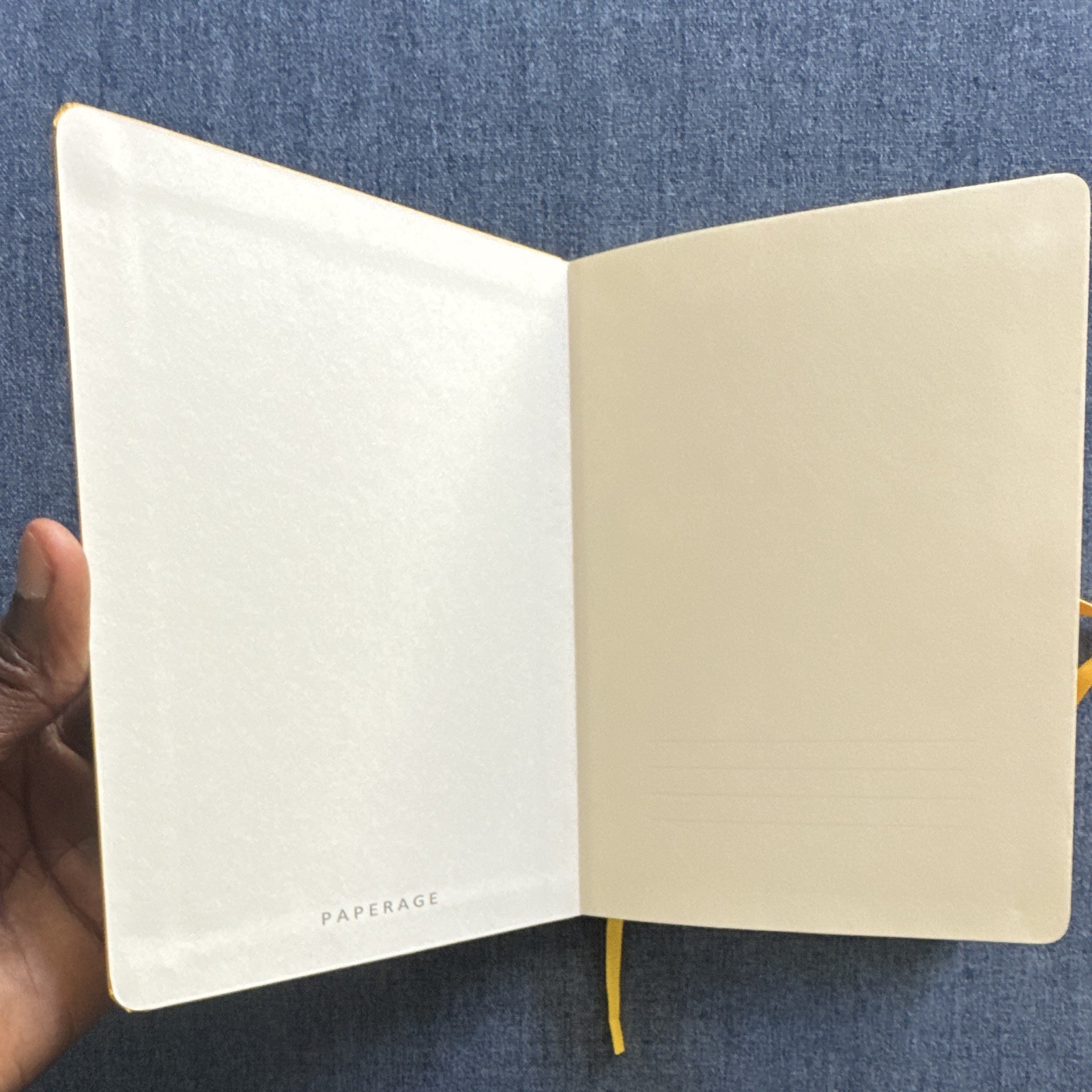Paperage Yellow Hardcover Blank Journal Notebook w/ Elastic Band