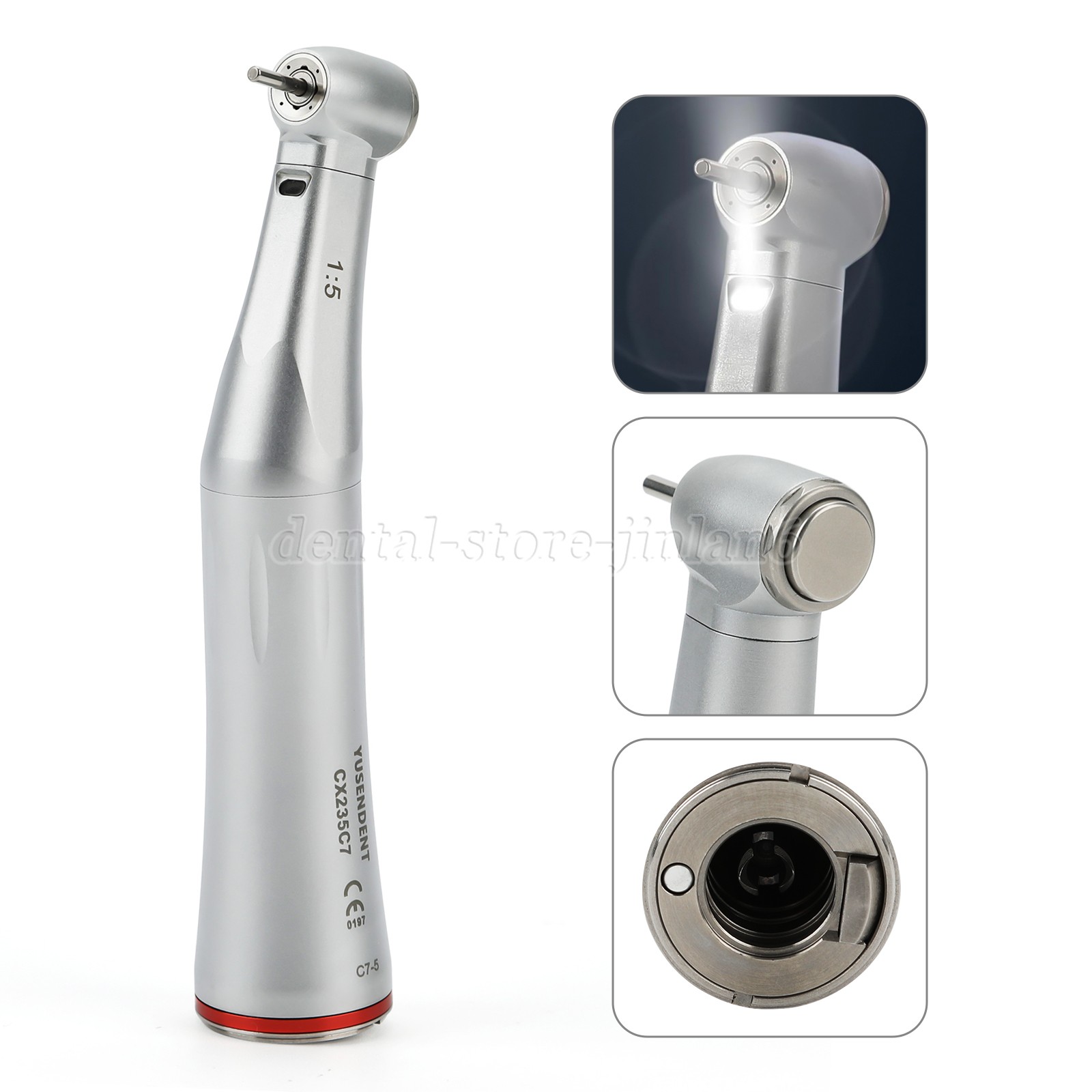 COXO Dental Internal water spray 1:5 Increasing LED Optic Fiber Contra Angle