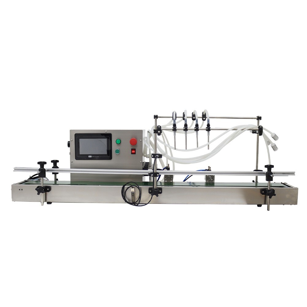 110V Automatic 4Head Magnetic Pump Filling Machine Liquid Bottle Filler 5-1000ml