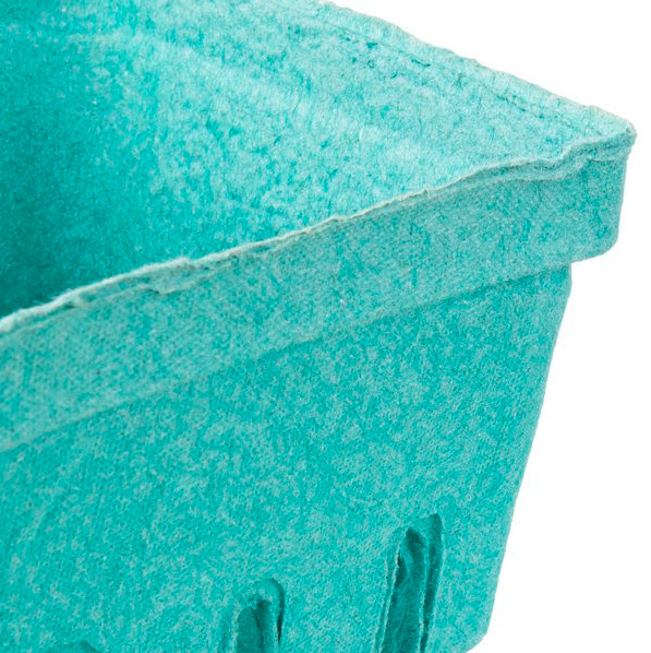 500/Case 1 Pint Green Berry Produce Fruit Basket Molded Pulp Cardboard Container