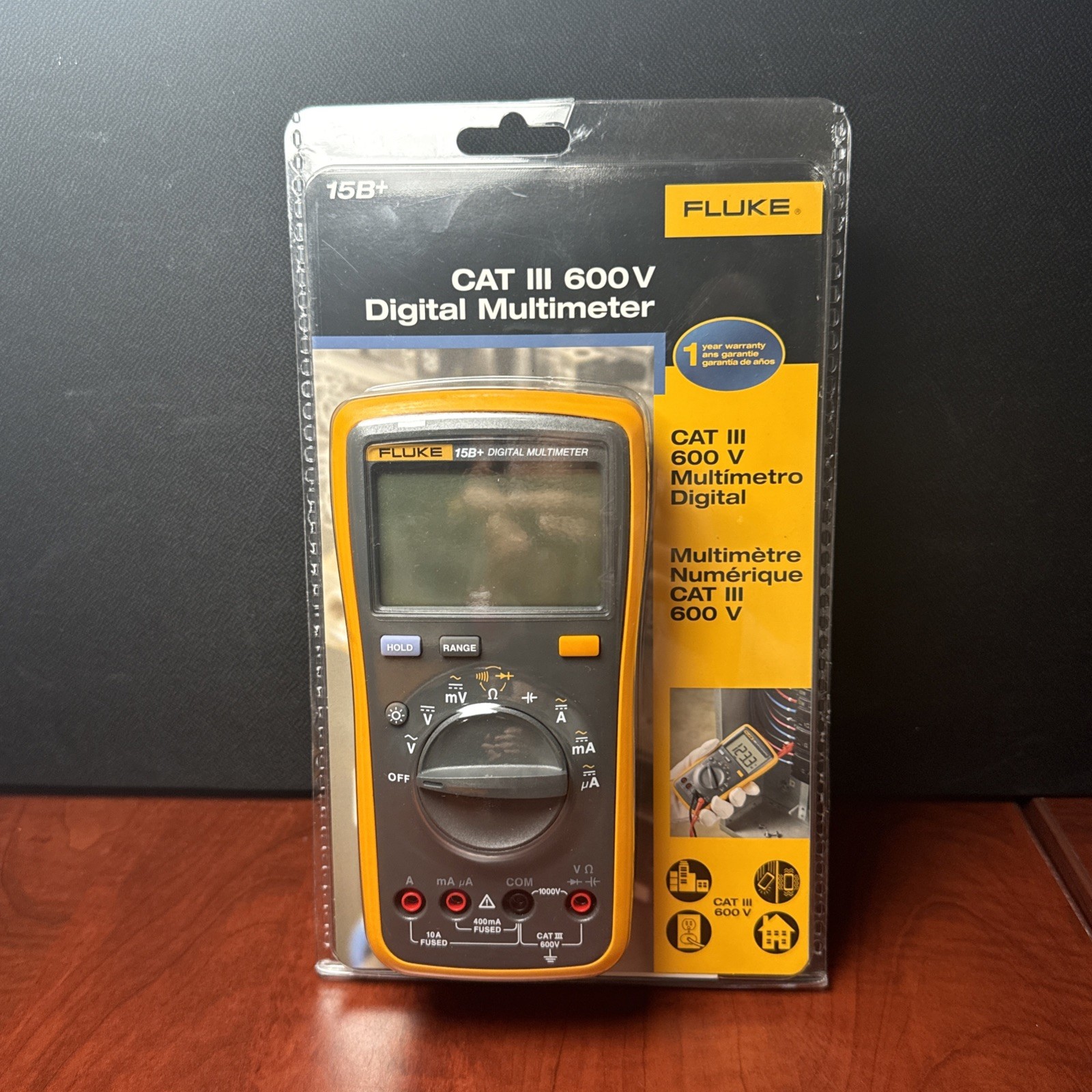 Fluke 15B+ 600V Cat III Digital Multimeter (2857)
