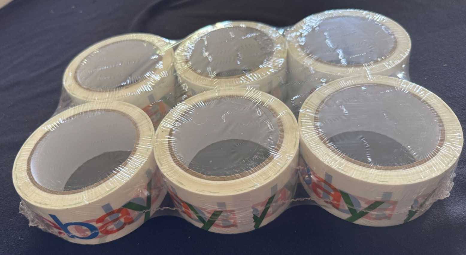 6 Rolls of Official Ebay Branded Tape Packing Shipping Supplies 75′ x 2″ New