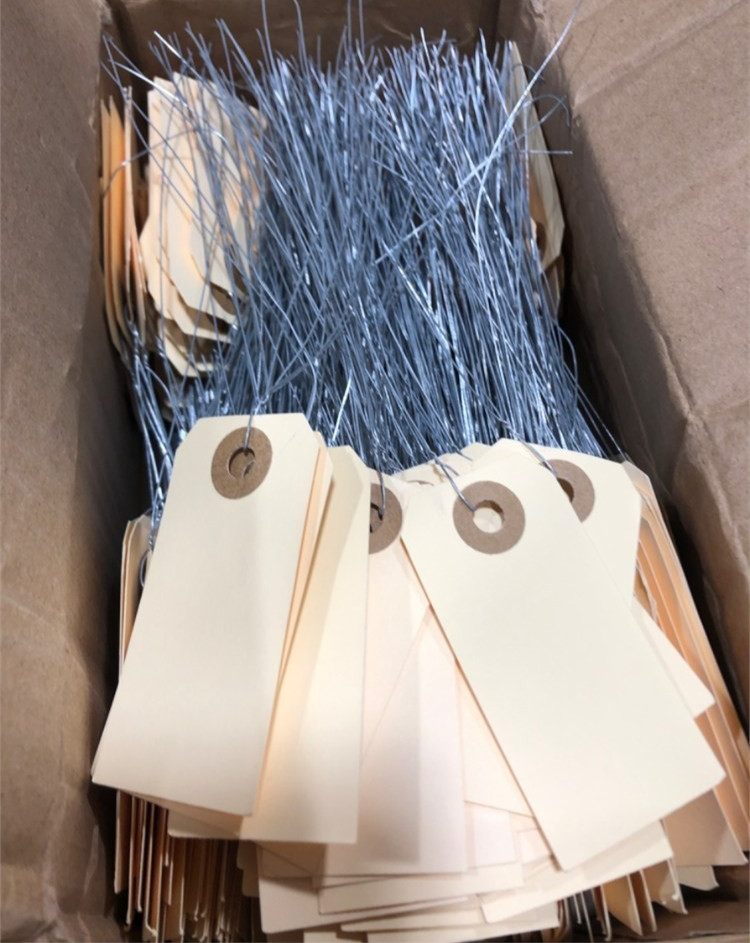 500- 2 3/4″ x 1 3/8″ Manila for labeling Inventory Shipping Hang Tags with Wire