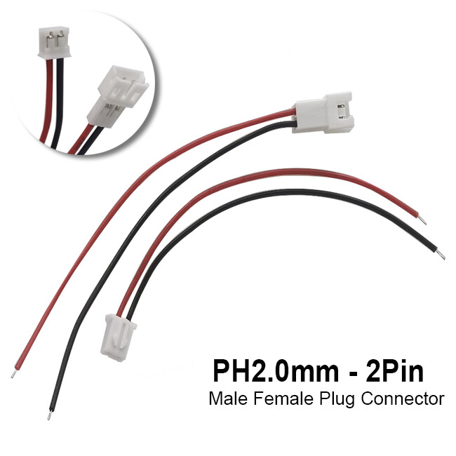 PH2.0mm 2pin 3pin 6pin 2.0mm connector wire Male Female Cable 10cm Length 26AWG