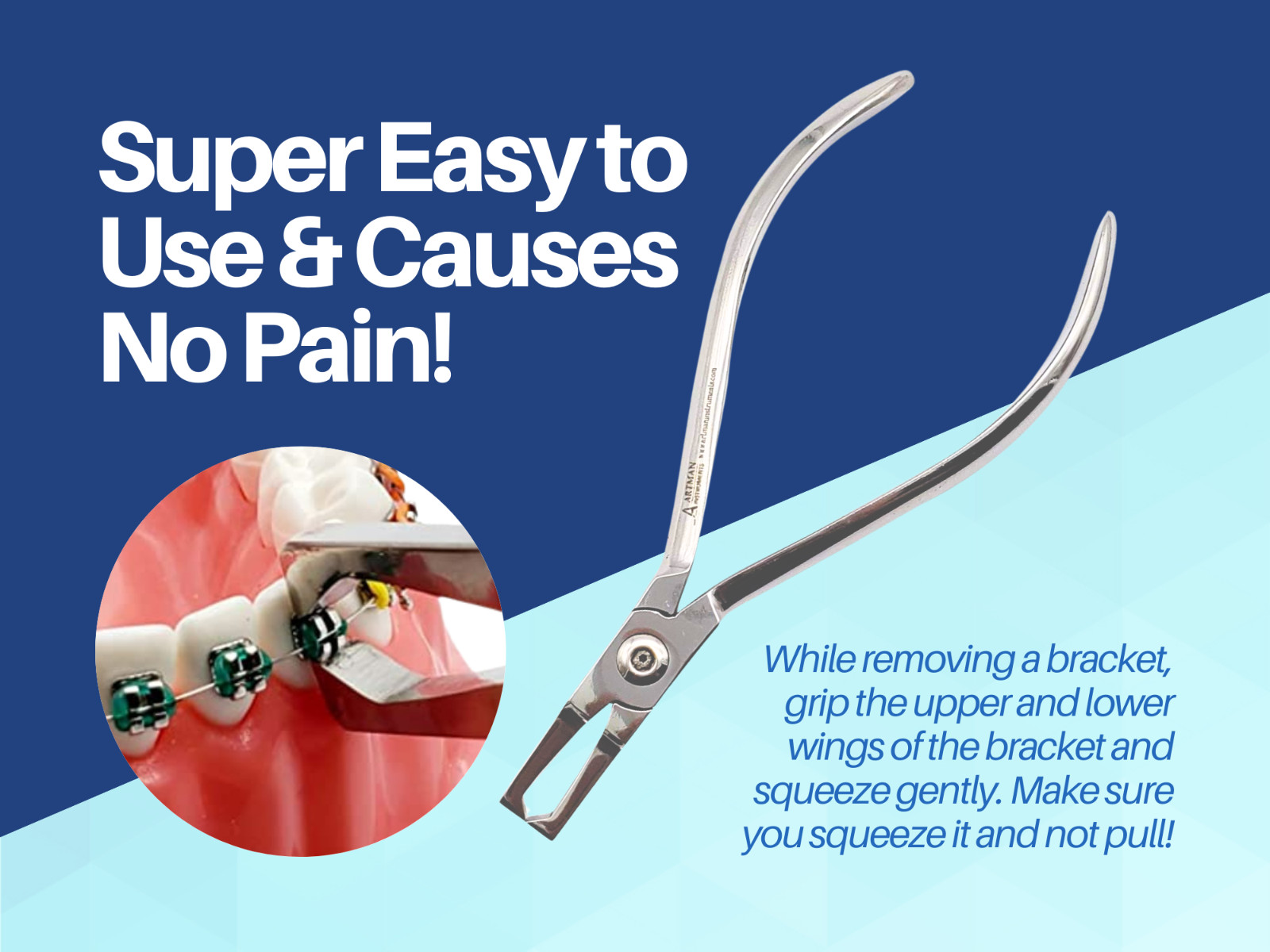 Straight Bracket Removing Pliers Dental Braces Removal Tool ARTMAN