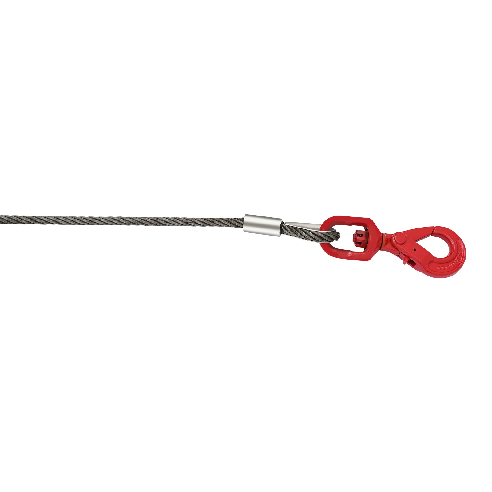 Wire Rope Winch Cable,Carbon Steel 7/16″x50ft Winch Cable with Self Locking Hook