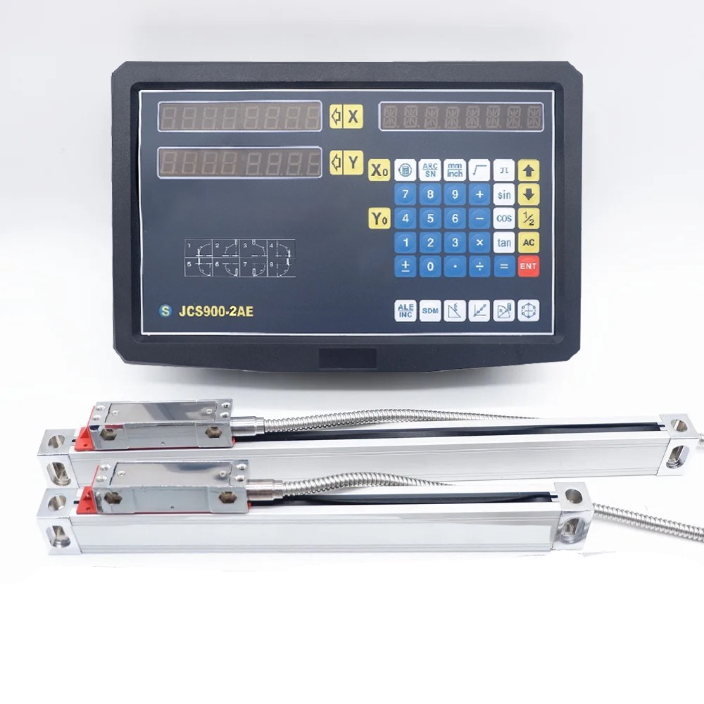 2 Axis DRO Digital Readout Linear Scale For Milling Lathe Machine High Precision