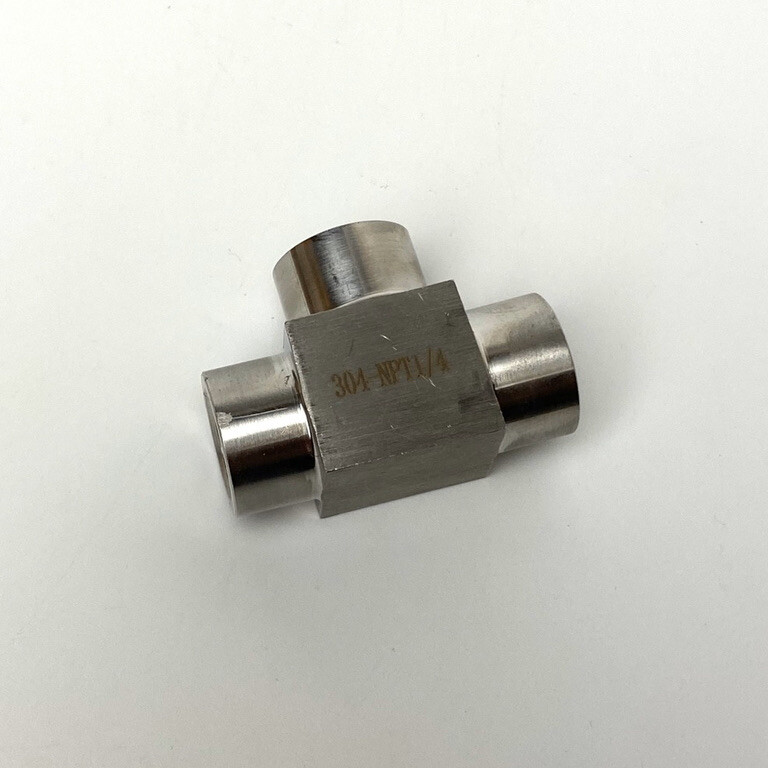 3Pcs 1/4″ Tee T 3 way Female 304 SS Threaded Connector Pipe Fitting NPT USA