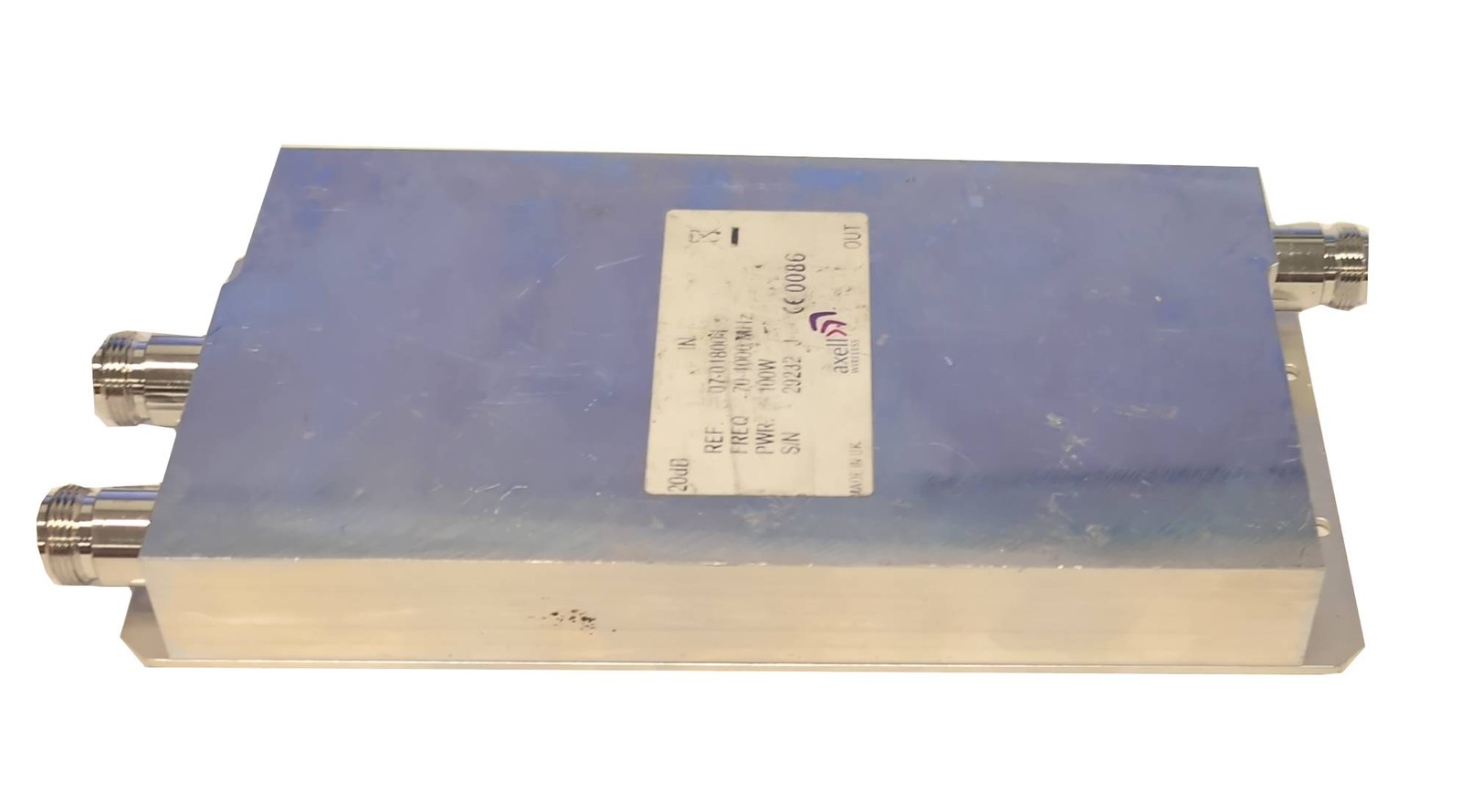 Axell Wireless 07-018004 RF Directional Coupler -20dB 70-1000MHz N Type 100W