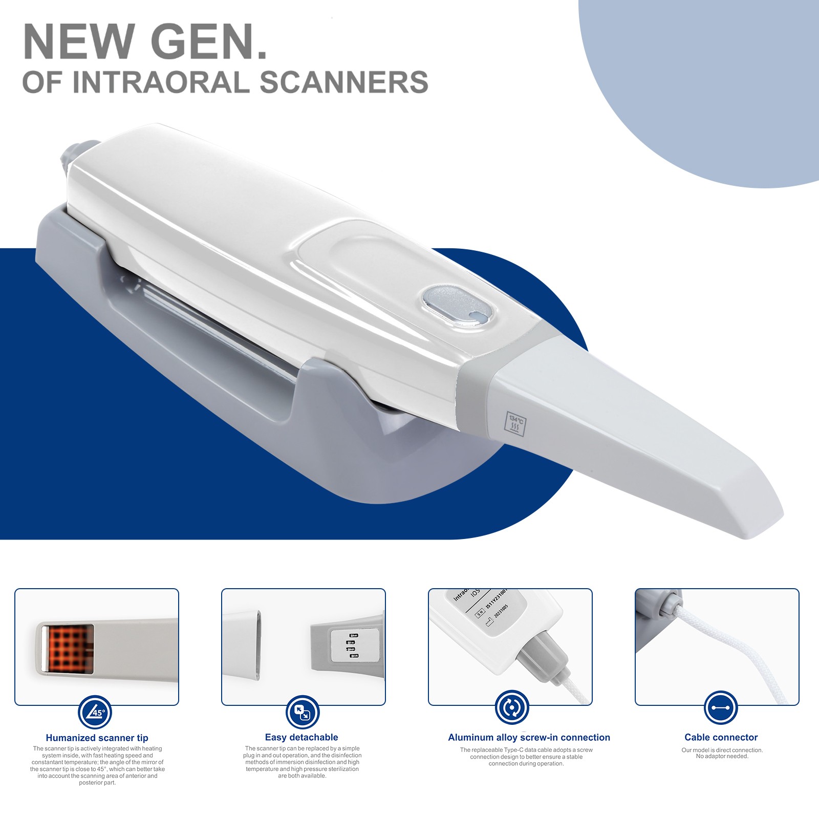 Digital Dental Impression High Precious 3D Intra Oral Scanner Factory Price