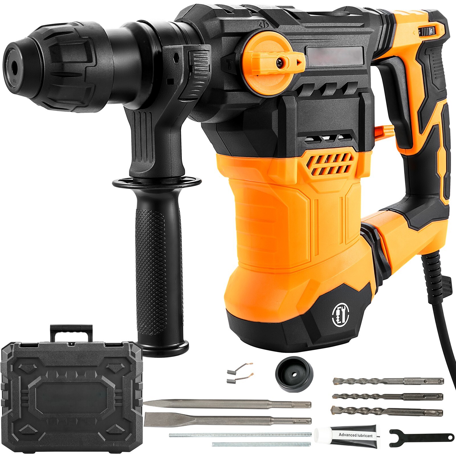Rotary Hammer Drill Corded Drills 1-1/4″ 4 Modes SDS-Plus Chipping Hammers