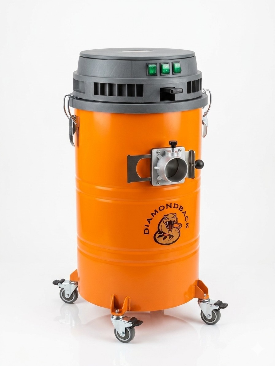 Diamondback 3-Motor Industrial HEPA S303 Industrial Vacuum Unit Manual Cleaning