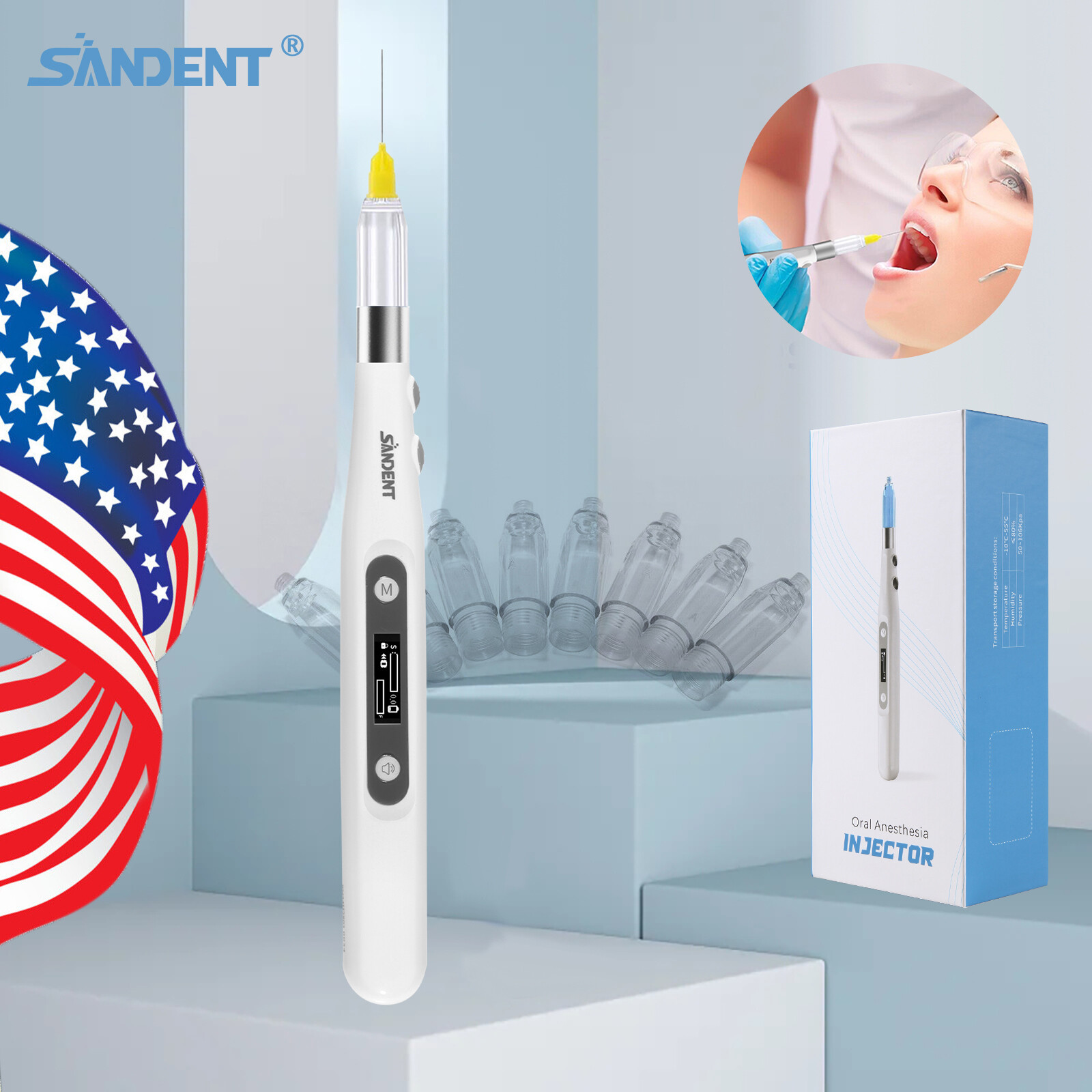 Electric Dental Painless Oral Anesthesia Delivery Device Injection Pen Kit to