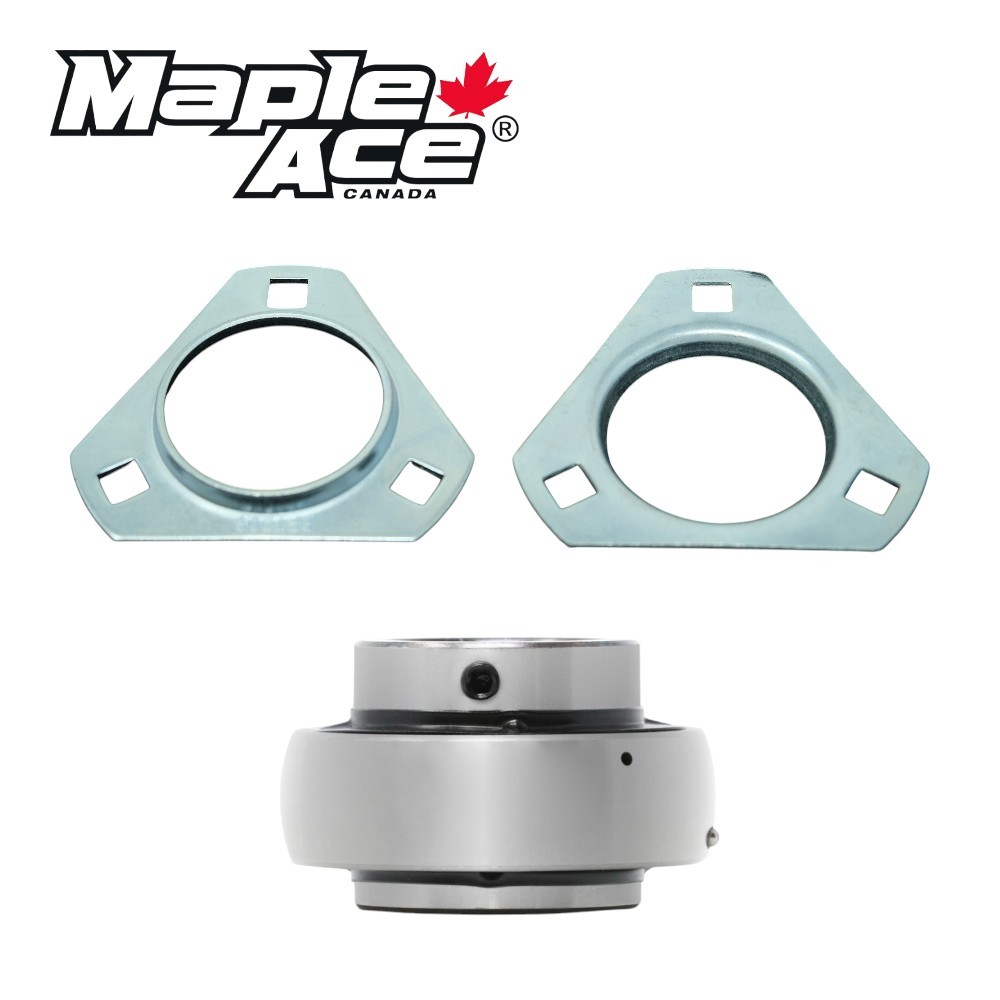 UCPFT205-16 Pressed Steel Housing Triangle Flanged 3-Bolt with Insert Bearing 1″
